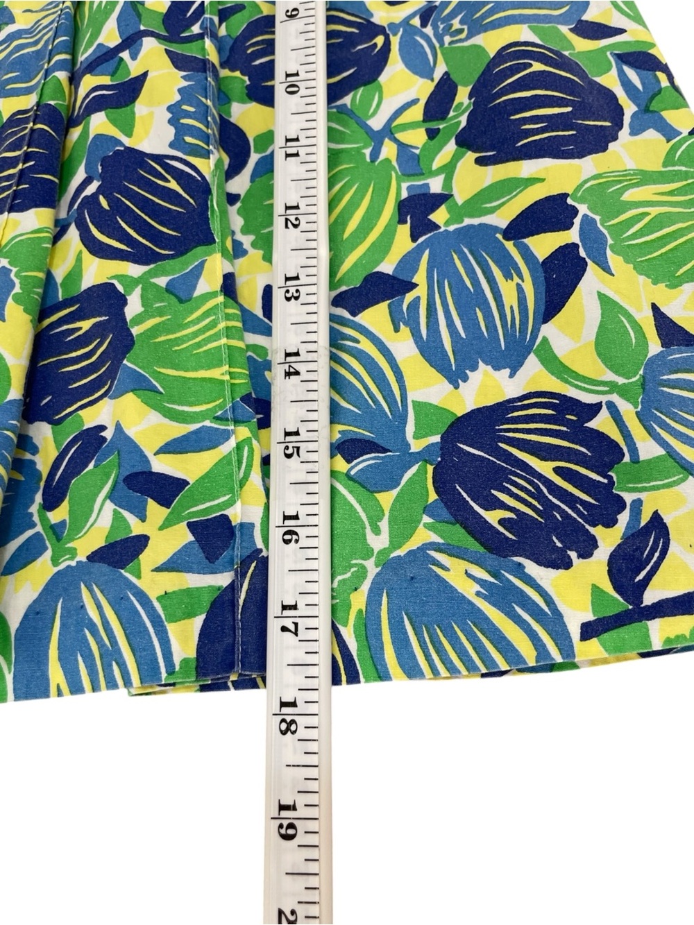 Lilly Pulitzer Vintage Women’s Size 8 Pleated Skirt Floral Green Blue - Picture 6 of 14